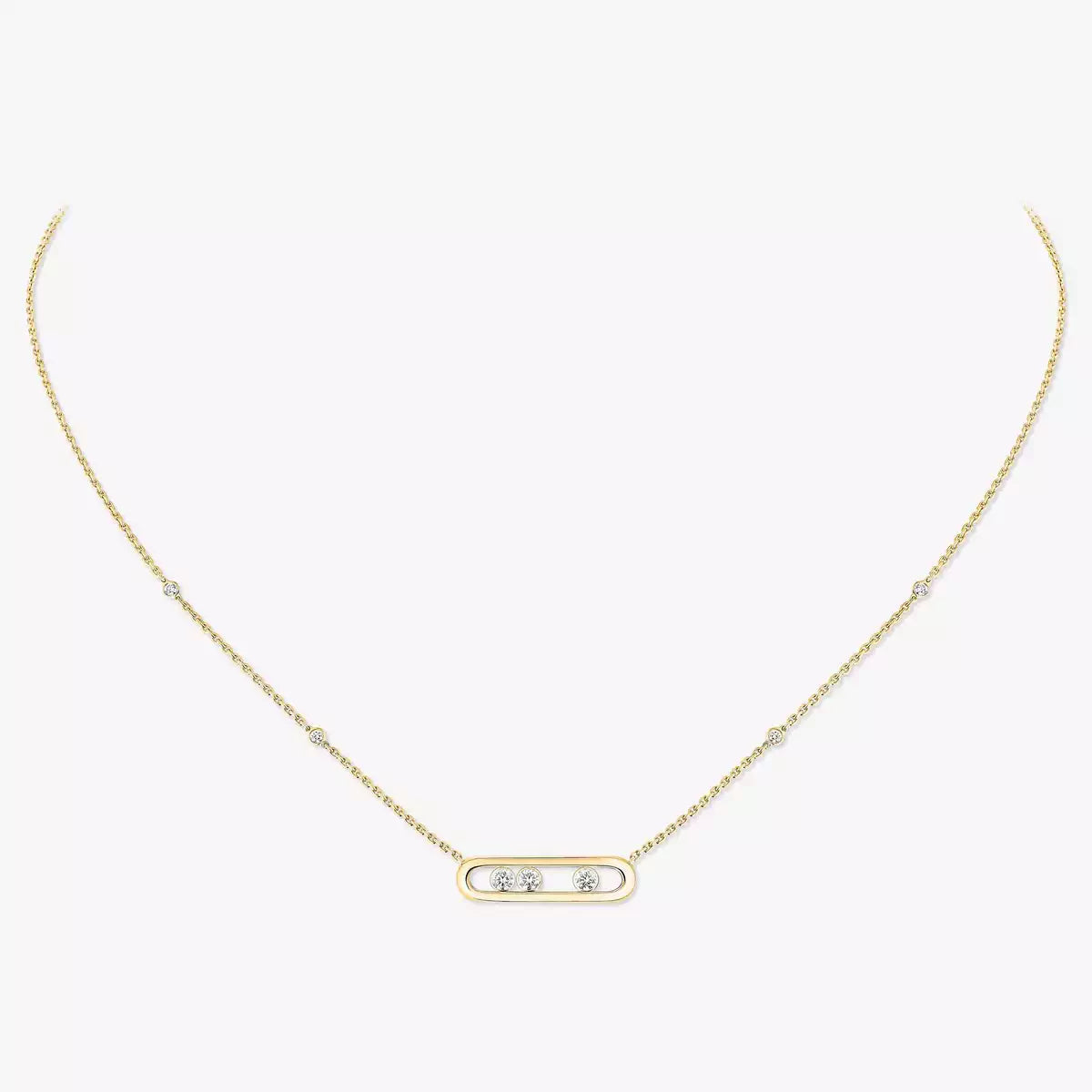 [Mysitc ]  Baby Move Gold Diamond Necklace