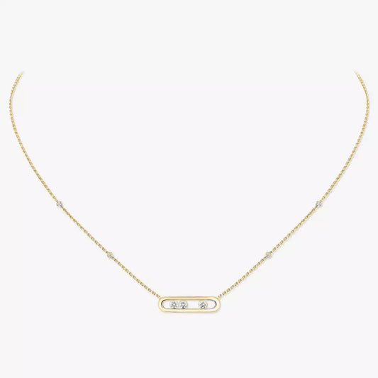 [Mysitc ]  Baby Move Gold Diamond Necklace