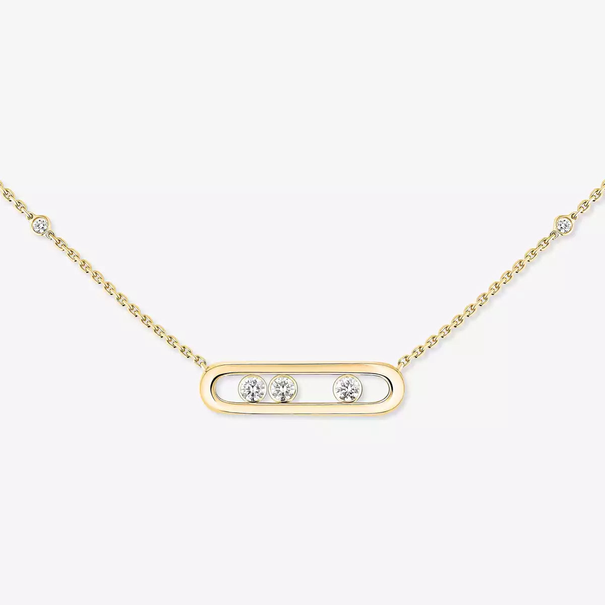 [Mysitc ]  Baby Move Gold Diamond Necklace