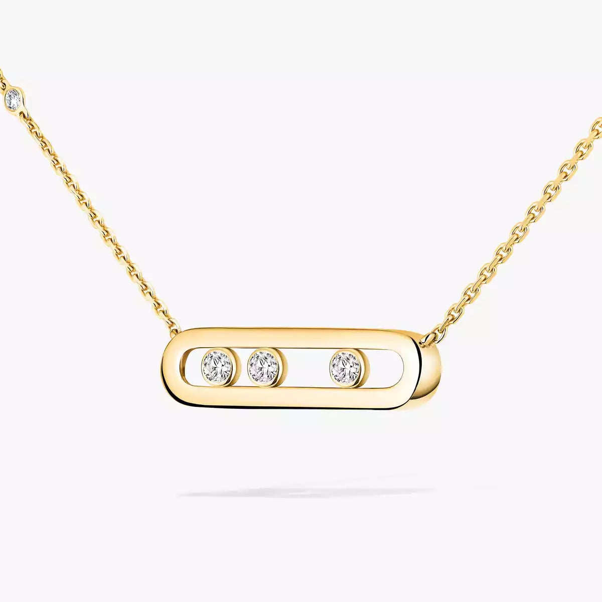 [Mysitc ]  Baby Move Gold Diamond Necklace