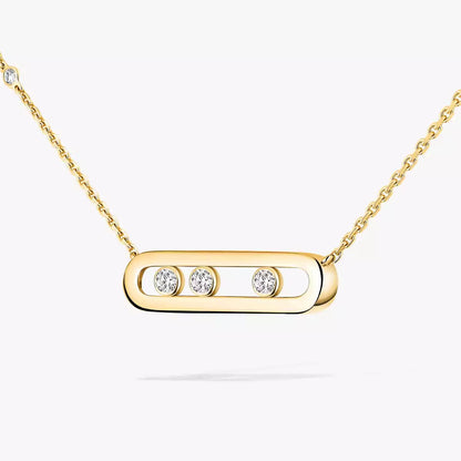 [Mysitc ]  Baby Move Gold Diamond Necklace