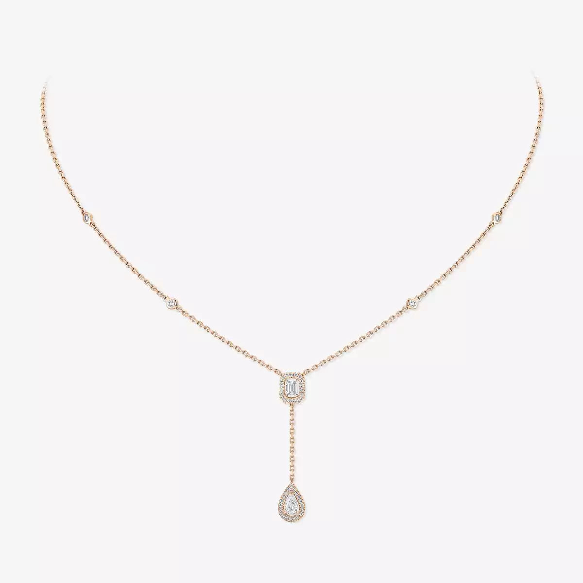 [Mysitc ] Gold Diamond Tie Necklace