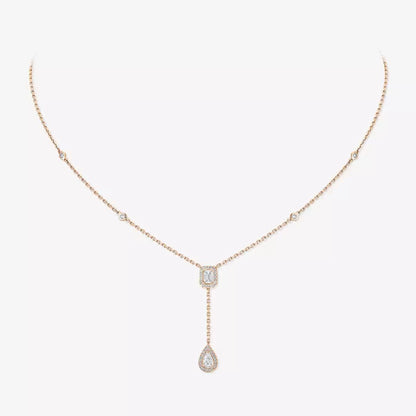 [Mysitc ] Gold Diamond Tie Necklace