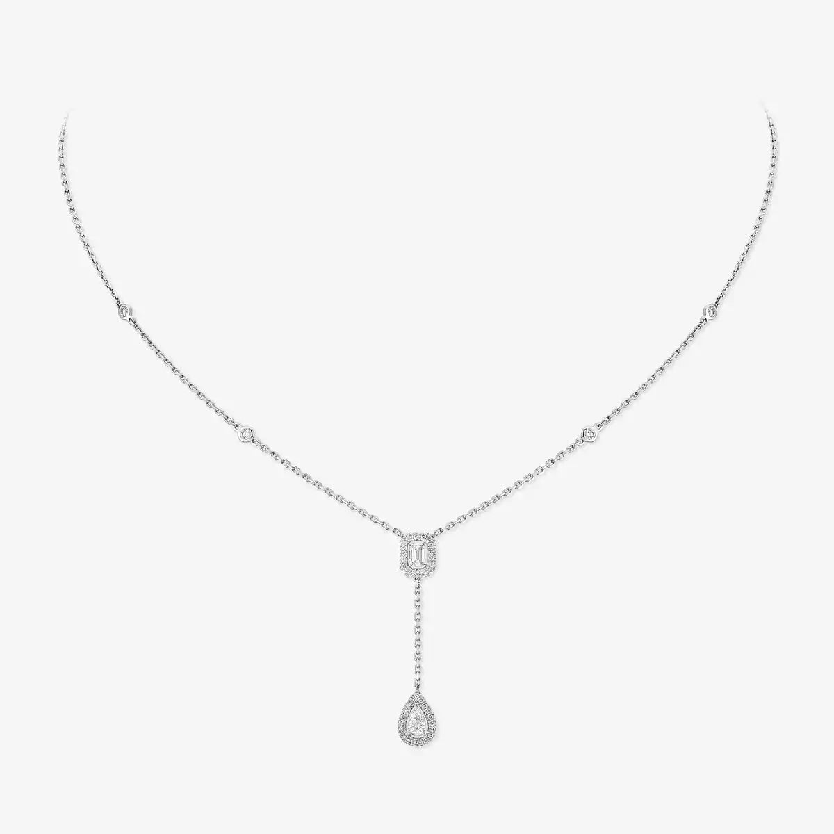 [Mysitc ] Gold Diamond Tie Necklace