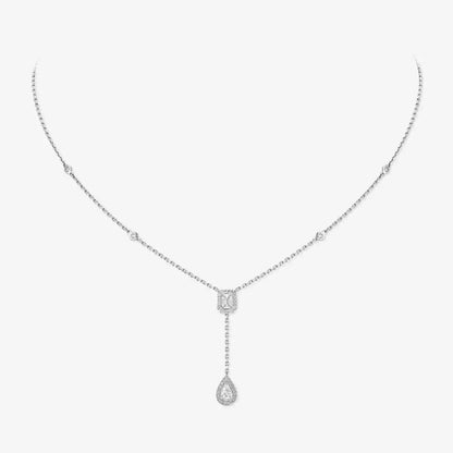 [Mysitc ] Gold Diamond Tie Necklace