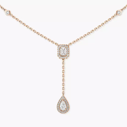 [Mysitc ] Gold Diamond Tie Necklace