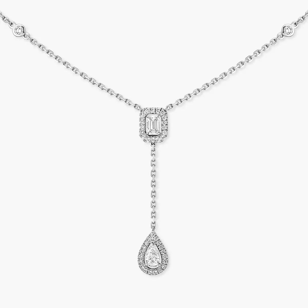 [Mysitc ] Gold Diamond Tie Necklace