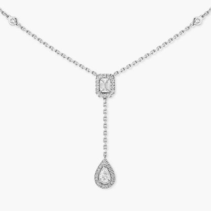 [Mysitc ] Gold Diamond Tie Necklace