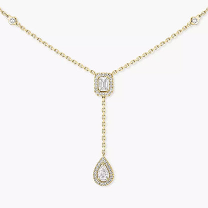 [Mysitc ] Gold Diamond Tie Necklace