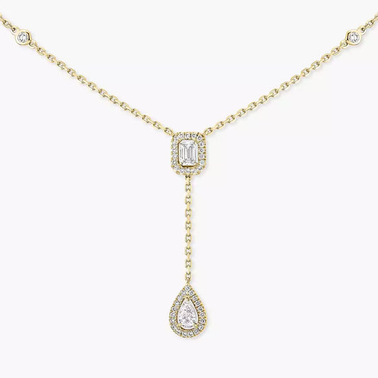 [Mysitc ] Gold Diamond Tie Necklace