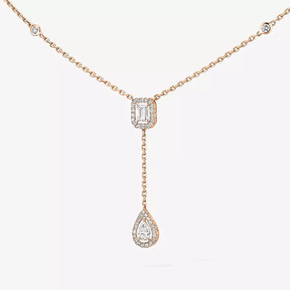 [Mysitc ] Gold Diamond Tie Necklace