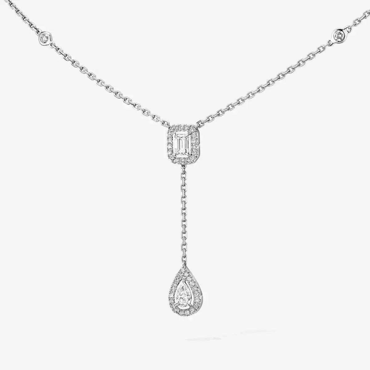 [Mysitc ] Gold Diamond Tie Necklace