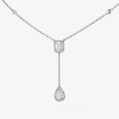[Mysitc ] Gold Diamond Tie Necklace