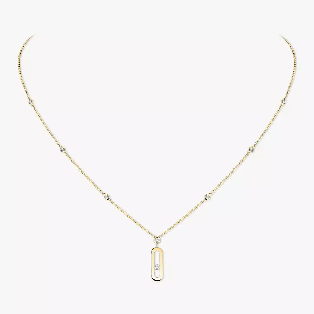 [Mysitc ]  Move Uno Gold Diamond Long Necklace