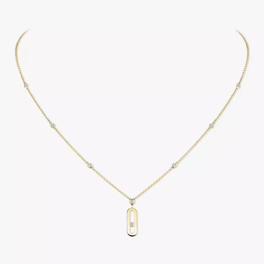 [Mysitc ]  Move Uno Gold Diamond Long Necklace