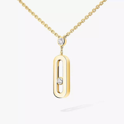 [Mysitc ]  Move Uno Gold Diamond Long Necklace