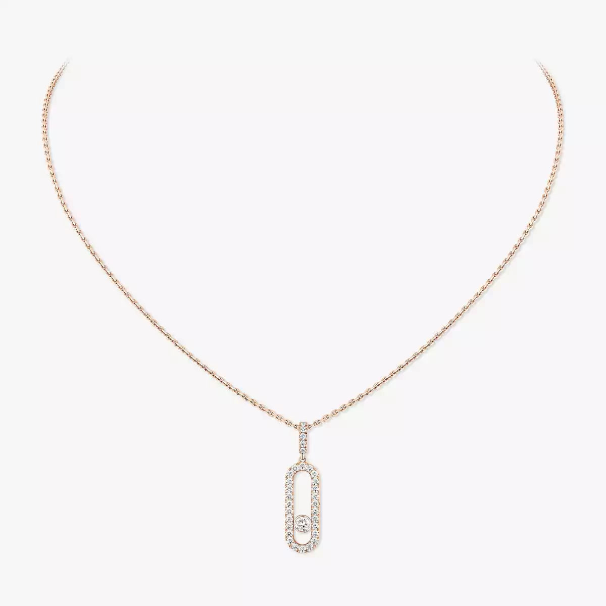 [Mysitc ] Move Uno Diamond Necklace in Rose Gold