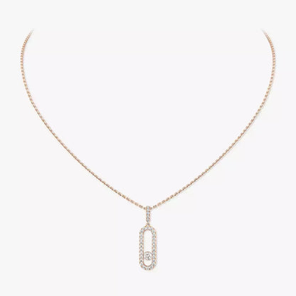[Mysitc ] Move Uno Diamond Necklace in Rose Gold