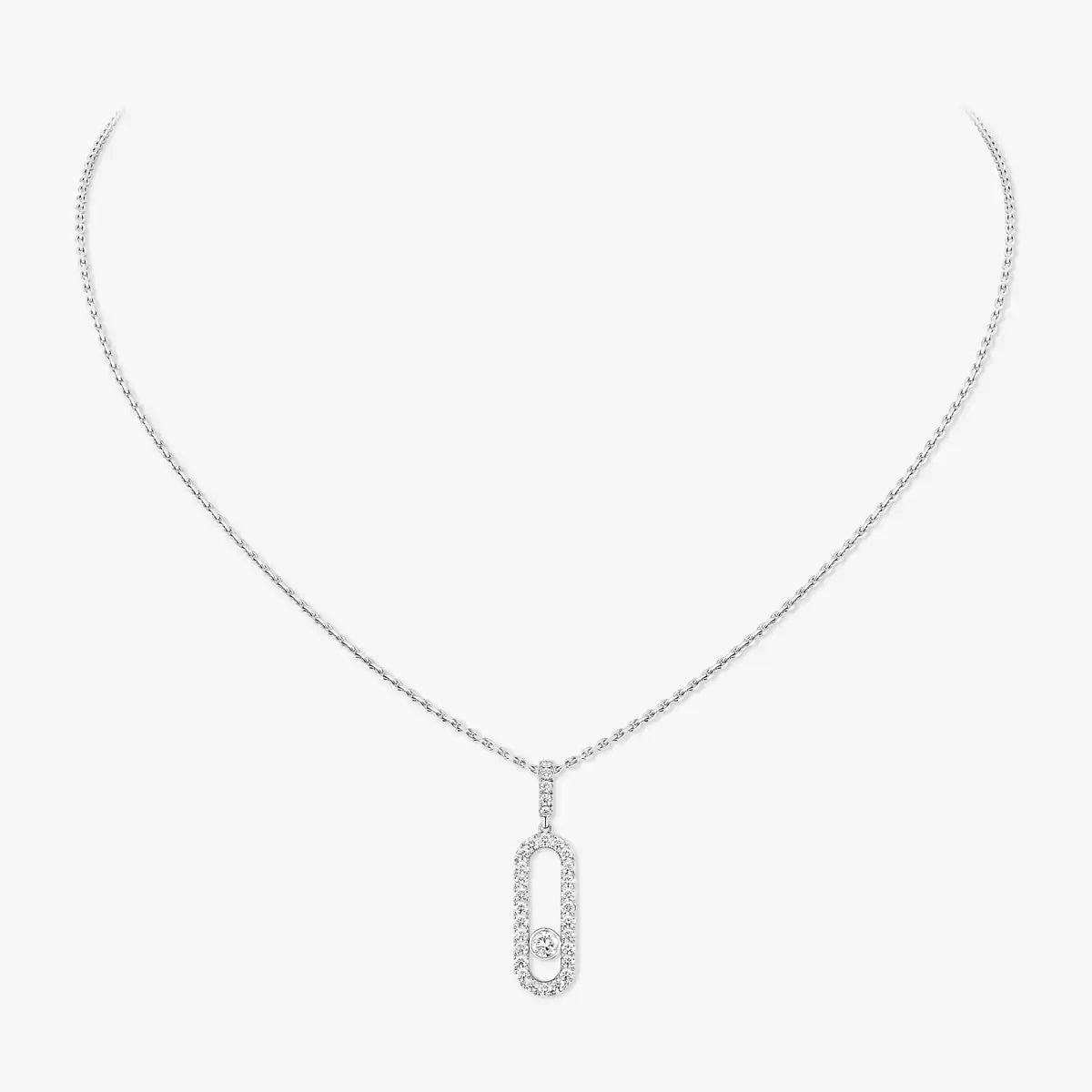 [Mysitc ] Move Uno Diamond Necklace in Rose Gold