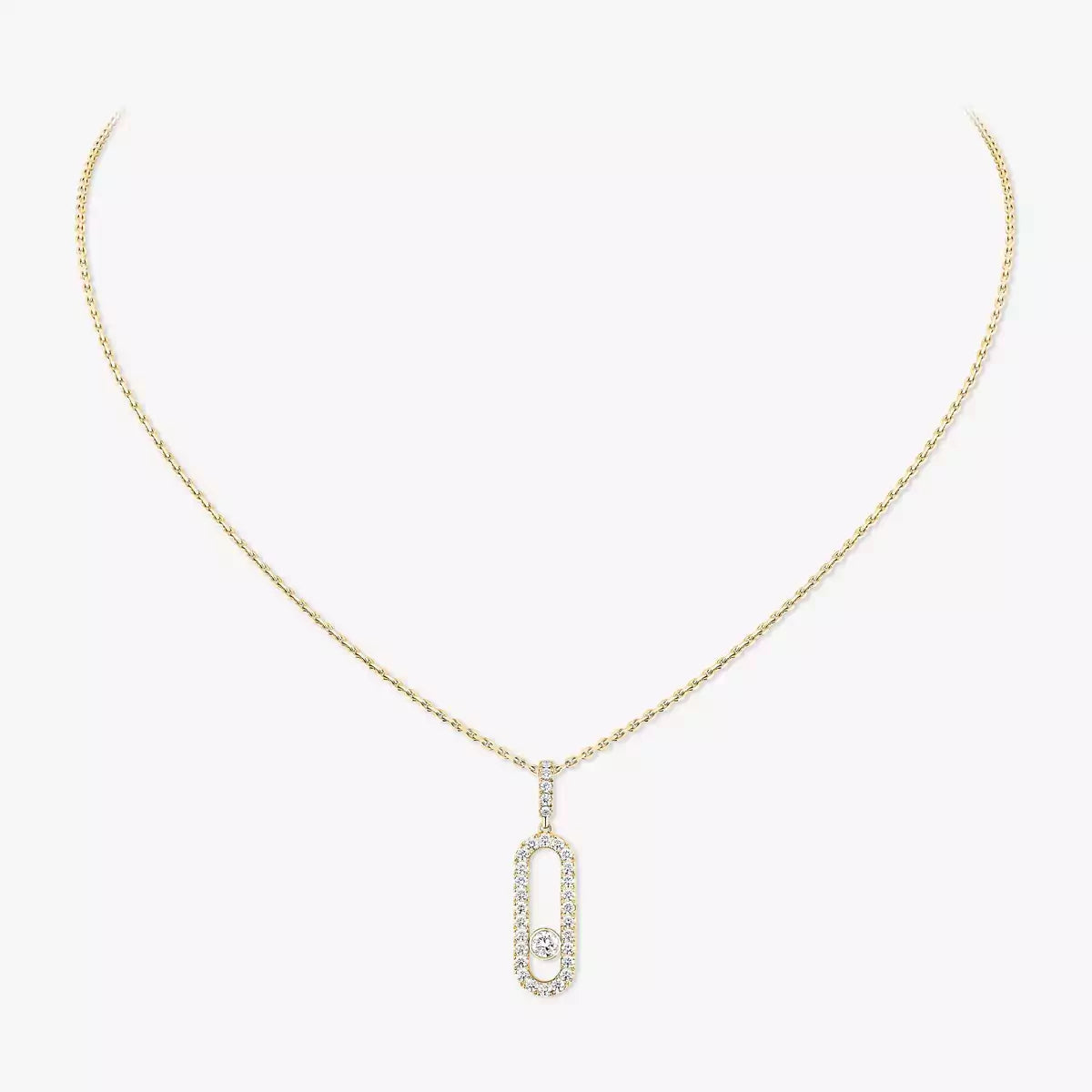 [Mysitc ] Move Uno Diamond Necklace in Rose Gold