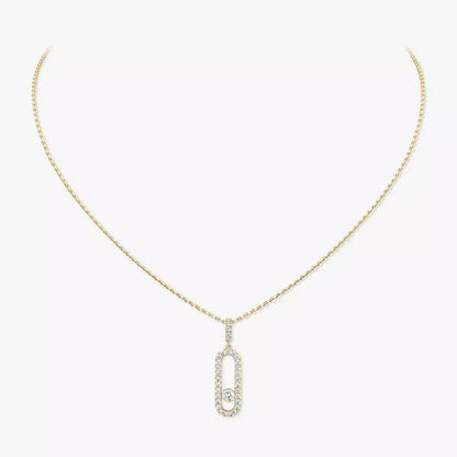 [Mysitc ] Move Uno Diamond Necklace in Rose Gold