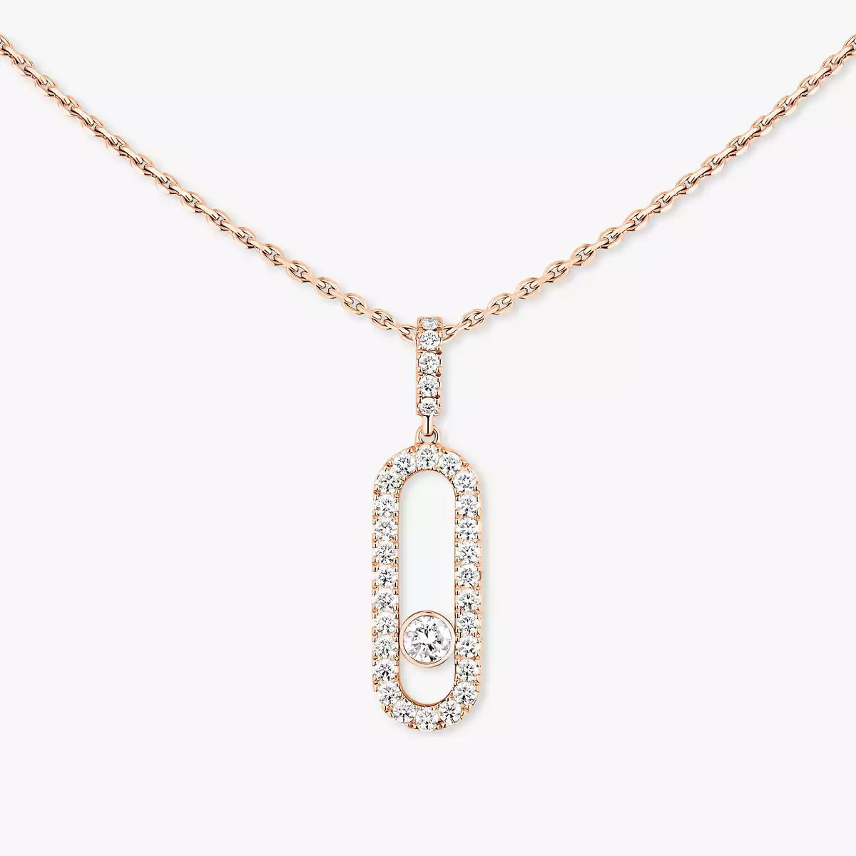 [Mysitc ] Move Uno Diamond Necklace in Rose Gold