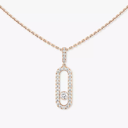 [Mysitc ] Move Uno Diamond Necklace in Rose Gold