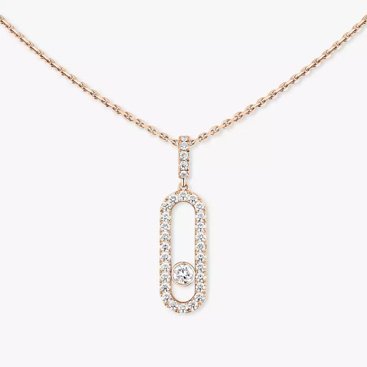 [Mysitc ] Move Uno Diamond Necklace in Rose Gold