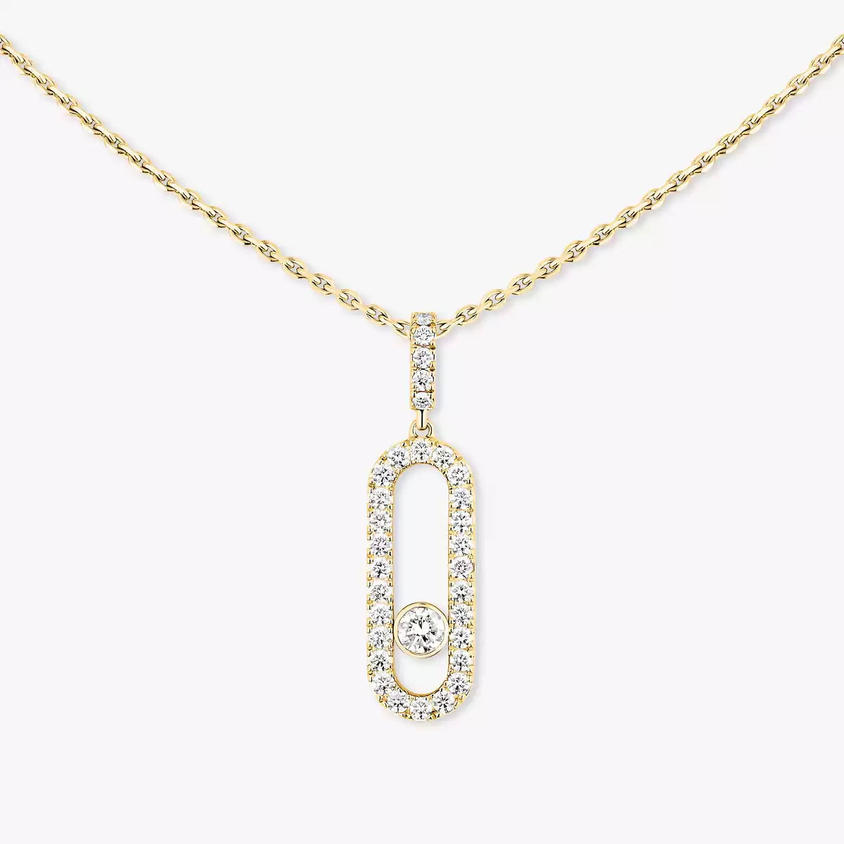 [Mysitc ] Move Uno Diamond Necklace in Rose Gold