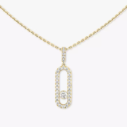 [Mysitc ] Move Uno Diamond Necklace in Rose Gold
