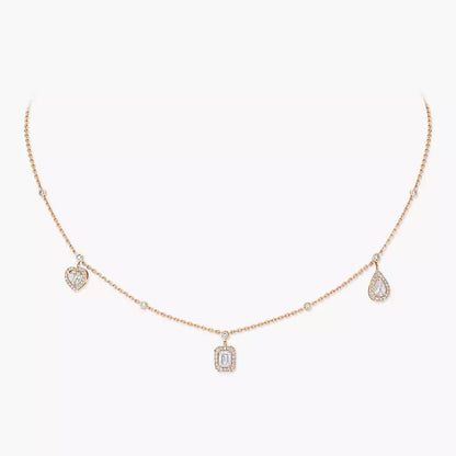 [Mysitc ] My Twin Diamond Necklace in Silver