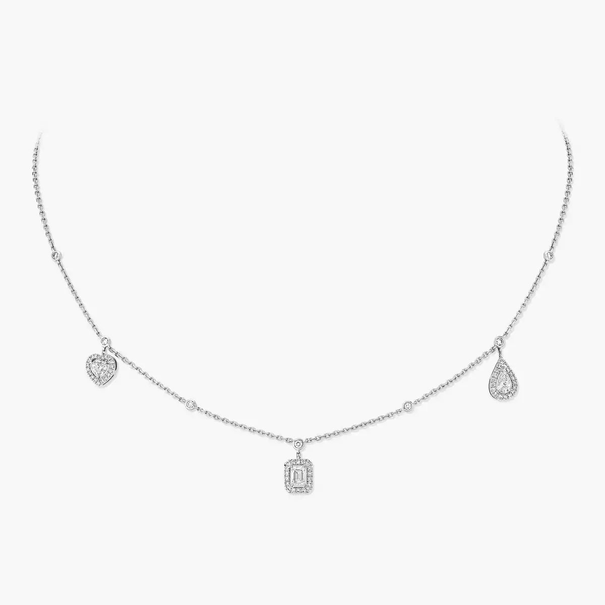 [Mysitc ] My Twin Diamond Necklace in Silver