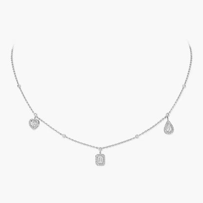 [Mysitc ] My Twin Diamond Necklace in Silver