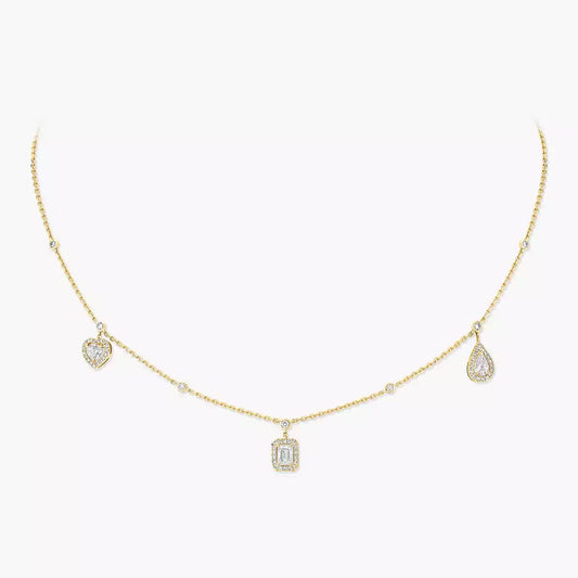 [Mysitc ] My Twin Diamond Necklace in Silver
