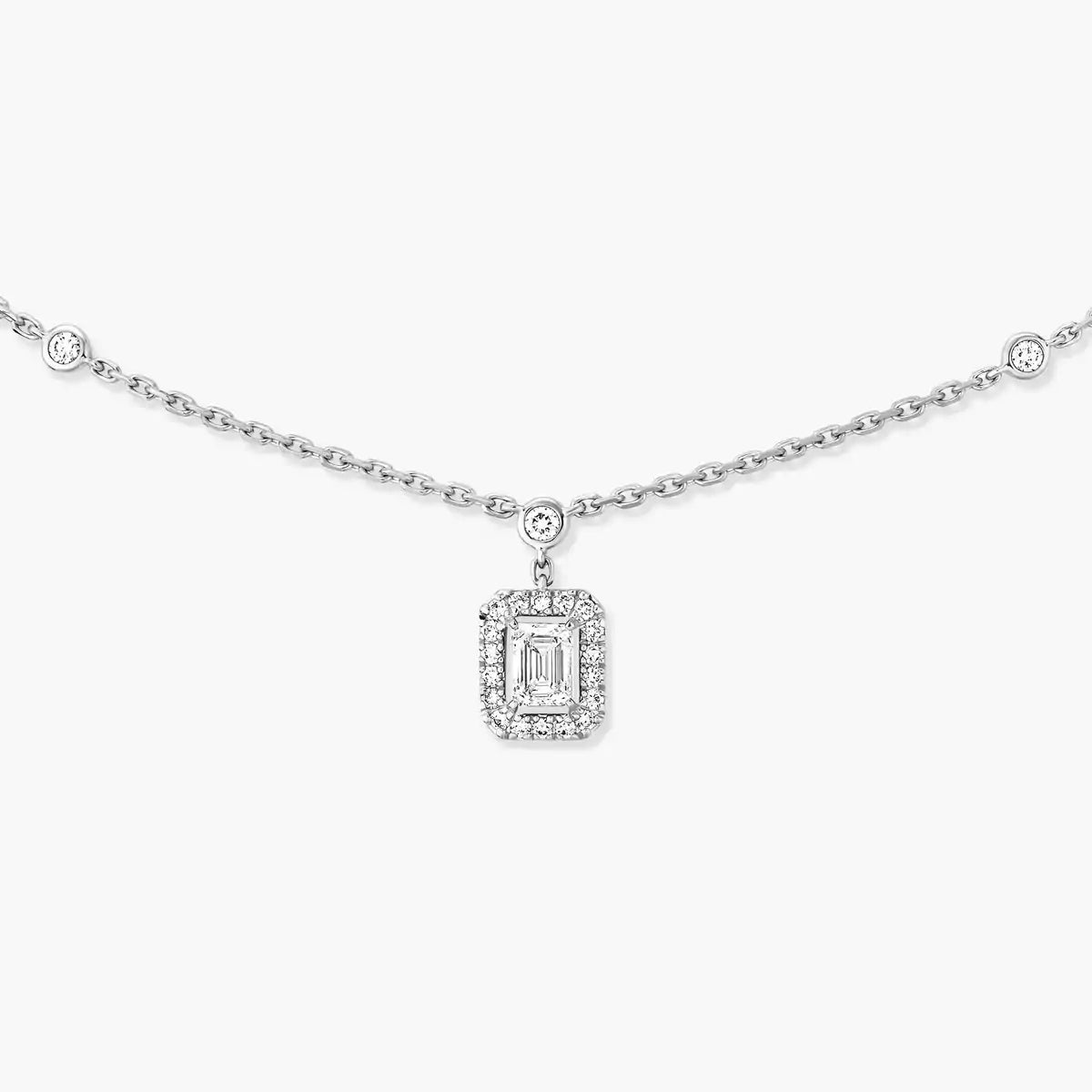 [Mysitc ] My Twin Diamond Necklace in Silver