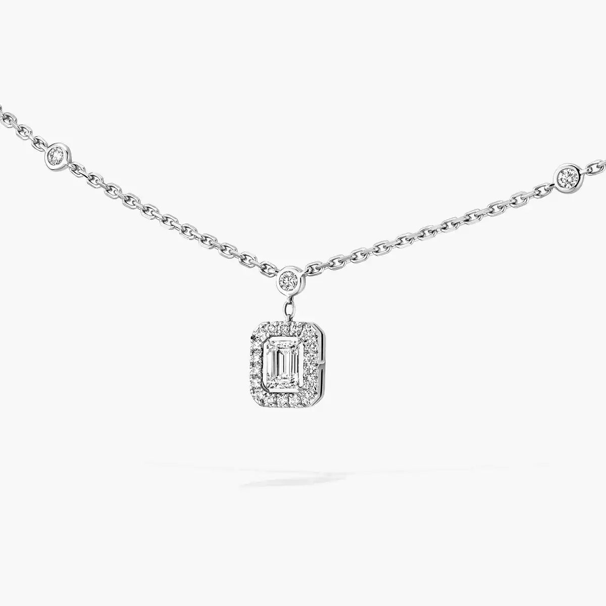[Mysitc ] My Twin Diamond Necklace in Silver