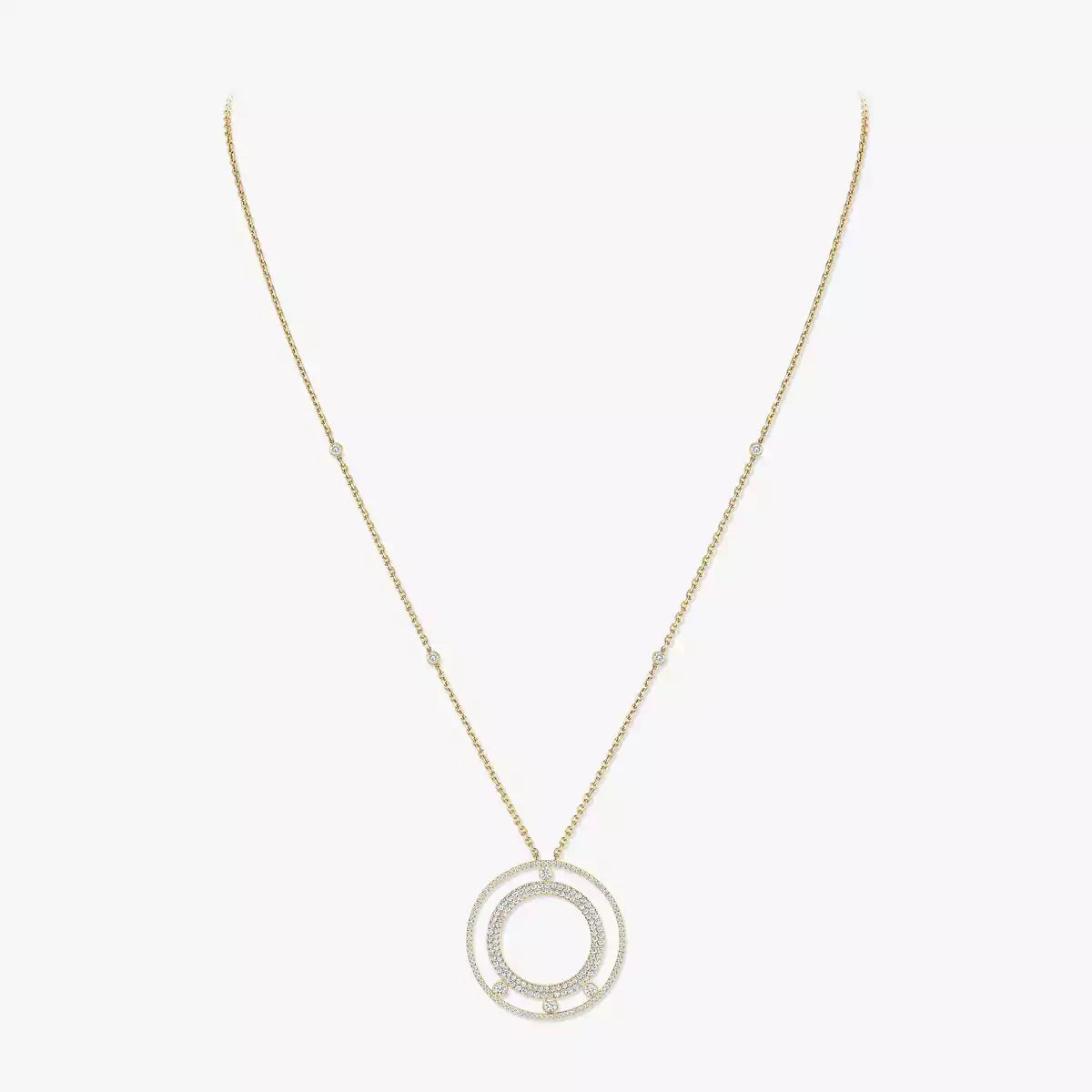 [Mysitc ] Move Romane Long Pave_-Set Diamond Necklace