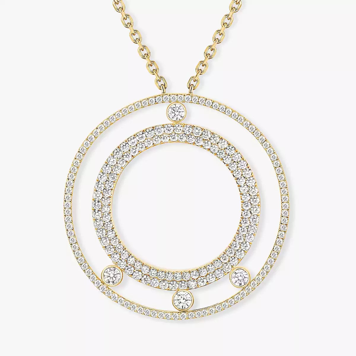 [Mysitc ] Move Romane Long Pave_-Set Diamond Necklace