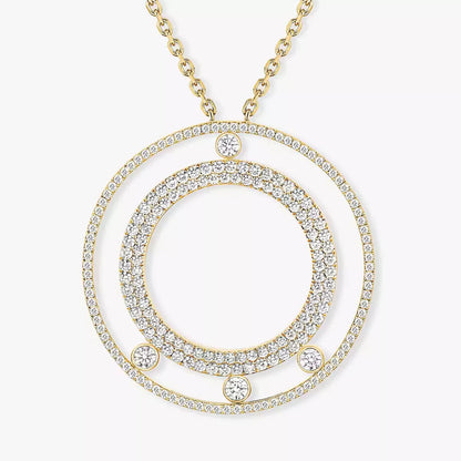 [Mysitc ] Move Romane Long Pave_-Set Diamond Necklace