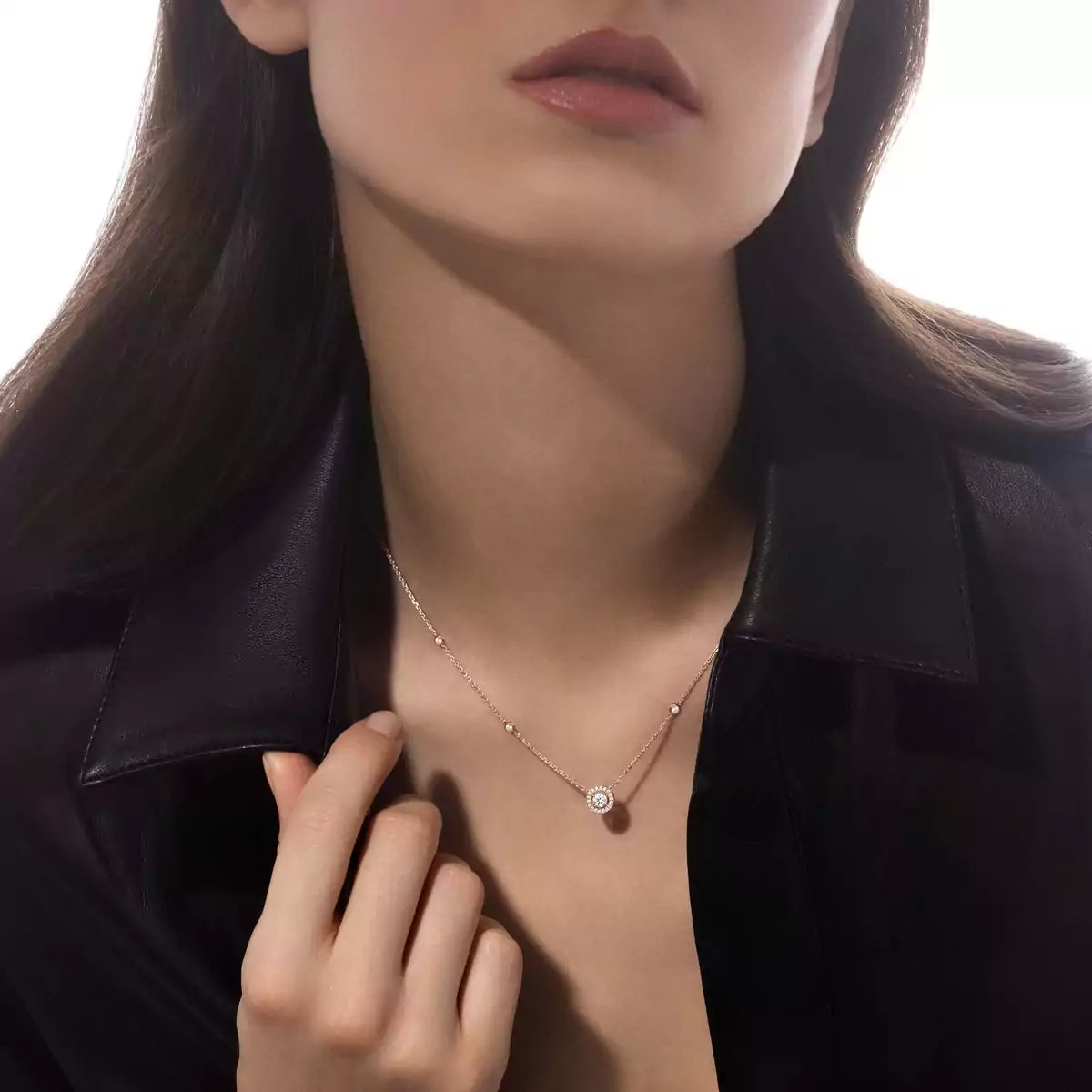 [Mysitc ] Diamond Necklace 0,20ct Brilliant Shape Joy