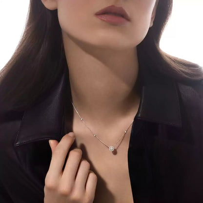 [Mysitc ] Diamond Necklace 0,20ct Brilliant Shape Joy