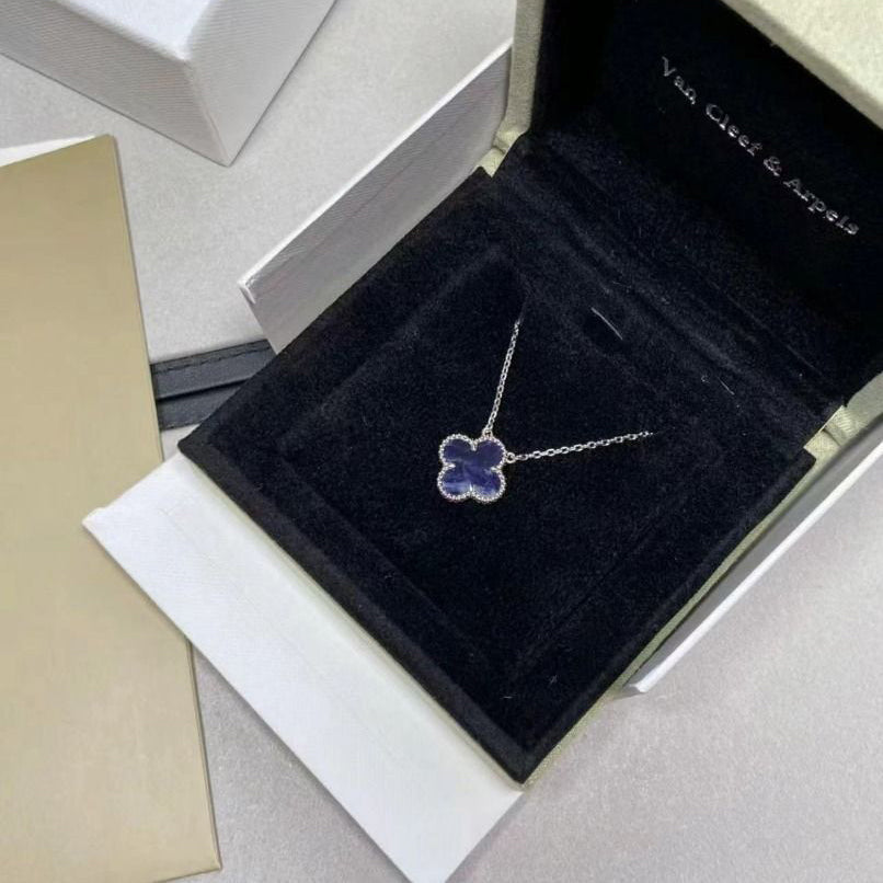 [Mystic]CLOVER 15MM PIETERSITE NECKLACE SILVER