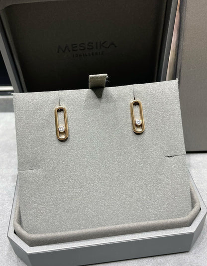[Mysitc ] MOVE UNO SMALL 1 DIAMOND EARRINGS