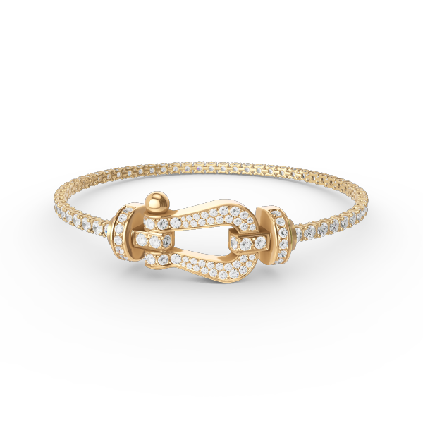 [Mystic]FORCE  LARGE HORSESHOE FULL DIAMOND TENNIS BRACELET